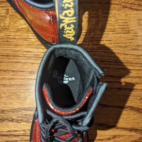 NWOT Dr Martens toddler girl RED sparkle boots - Picture 4 of 5
